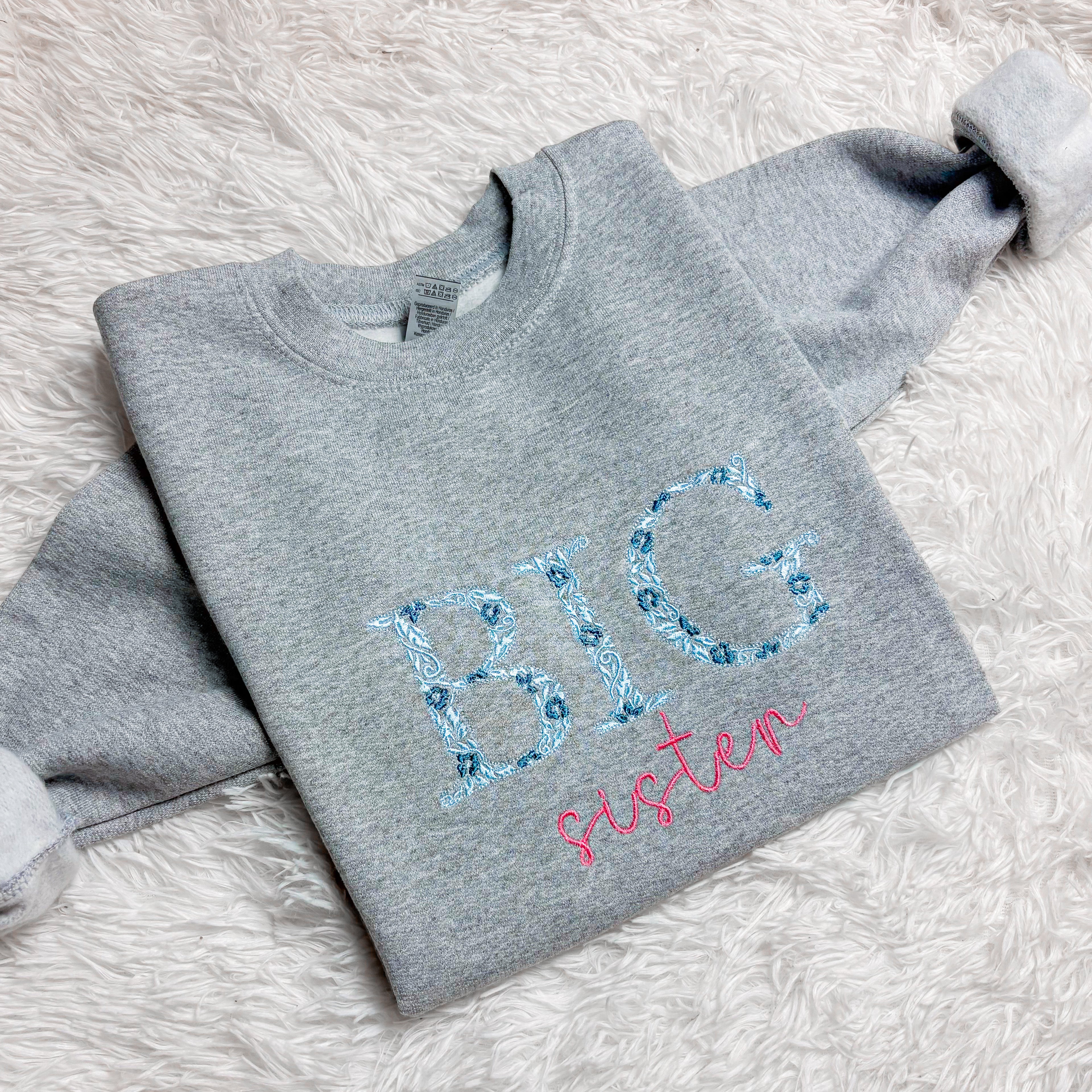 Big Sister Floral Sweatshirt