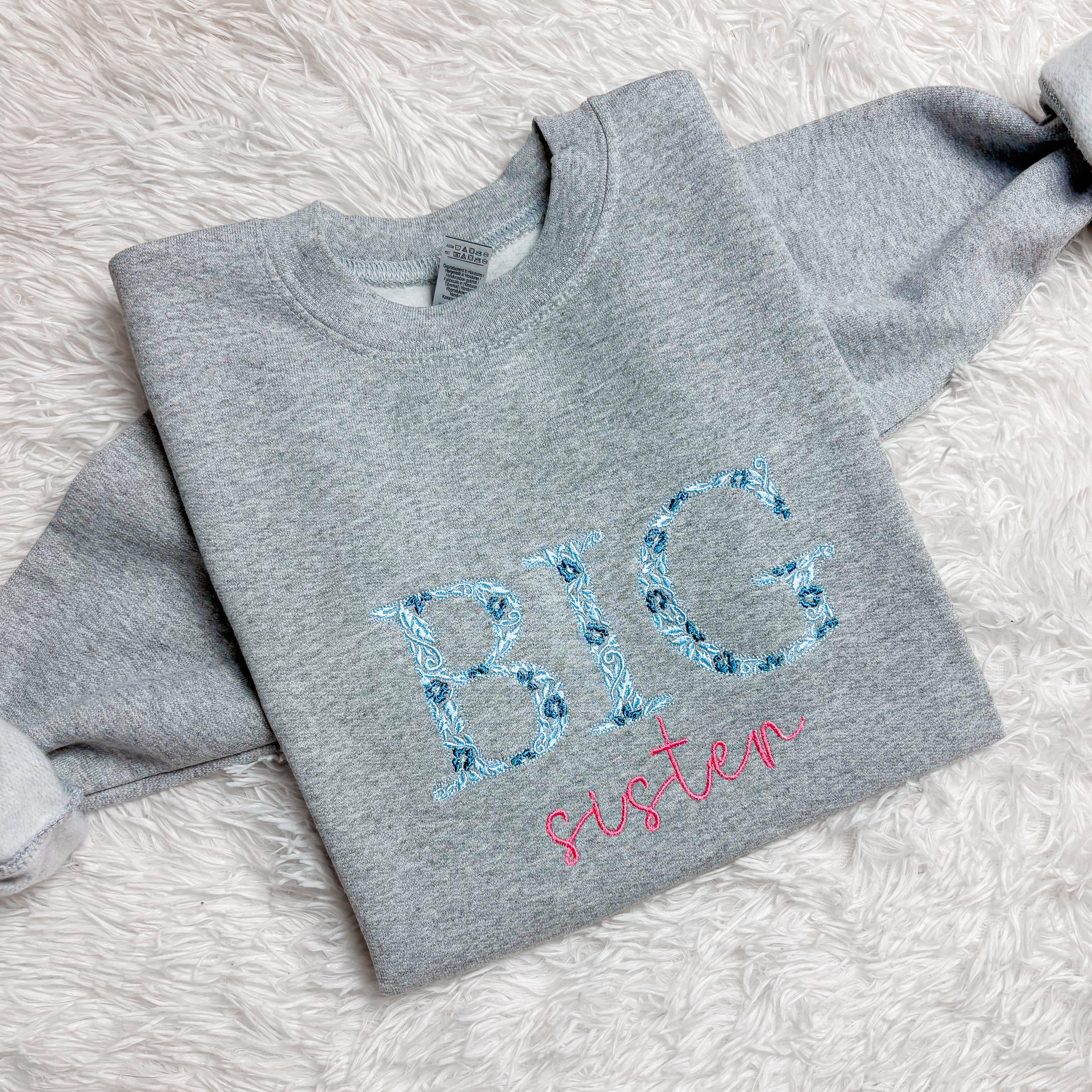 Big Sister Floral Sweatshirt