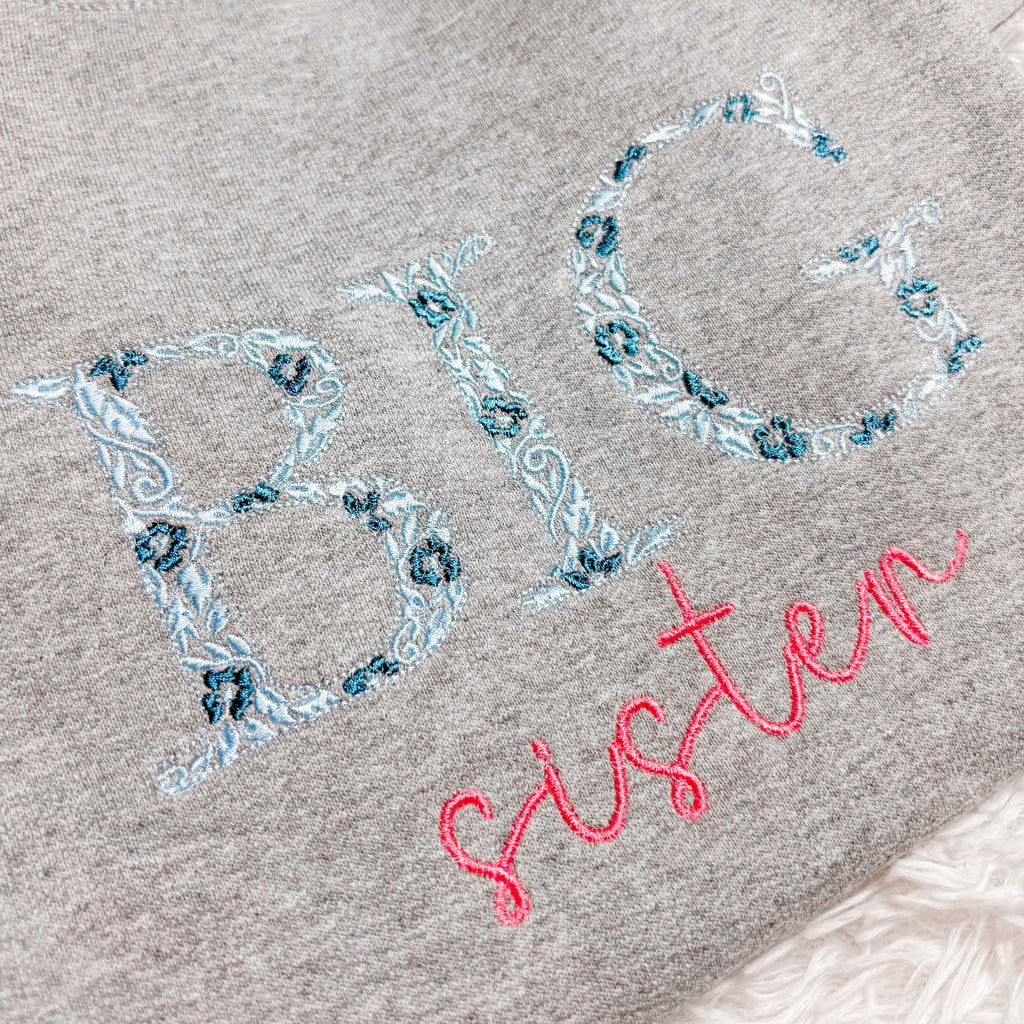 Big Sister Floral Sweatshirt