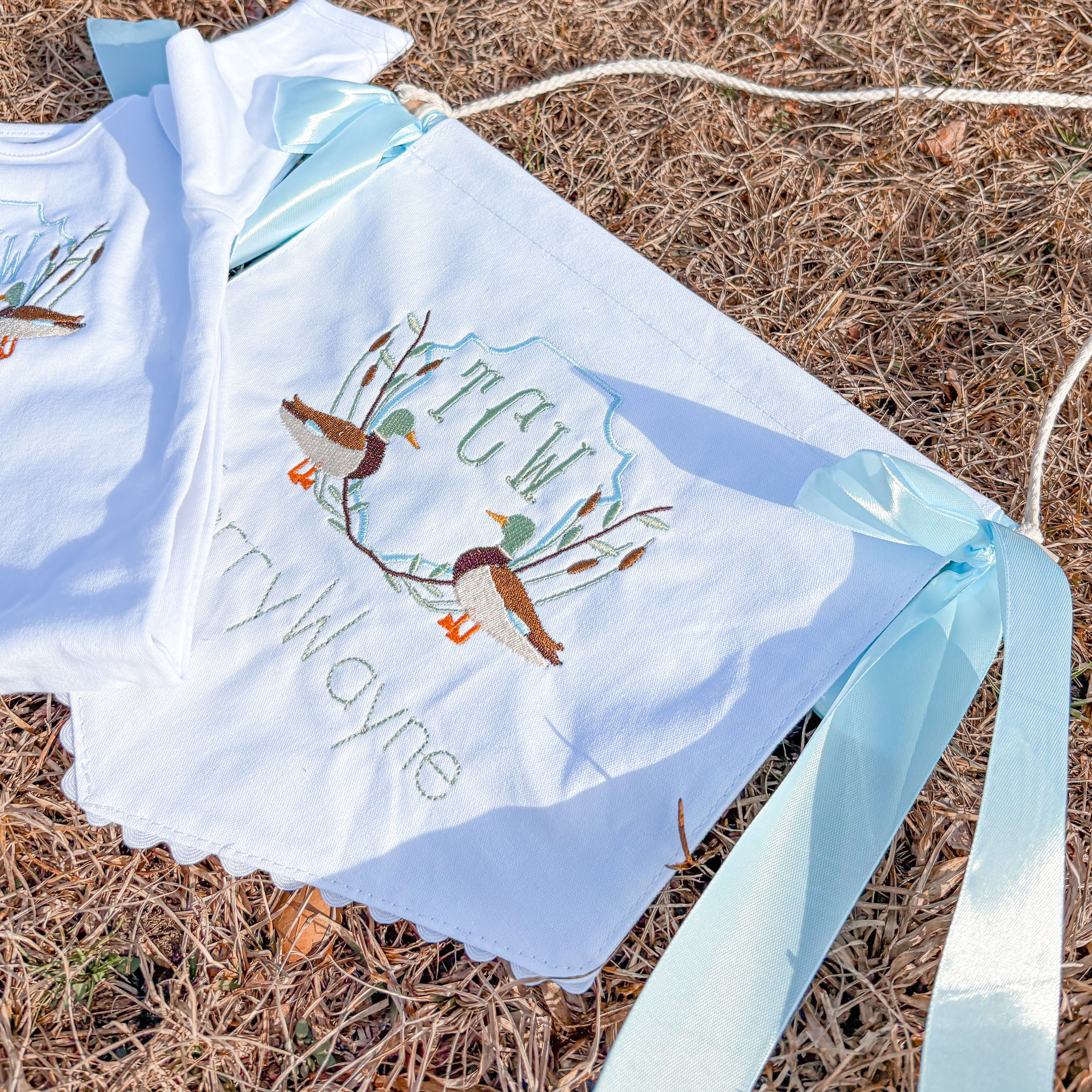 Canvas Banner + Baby Gown Bundle