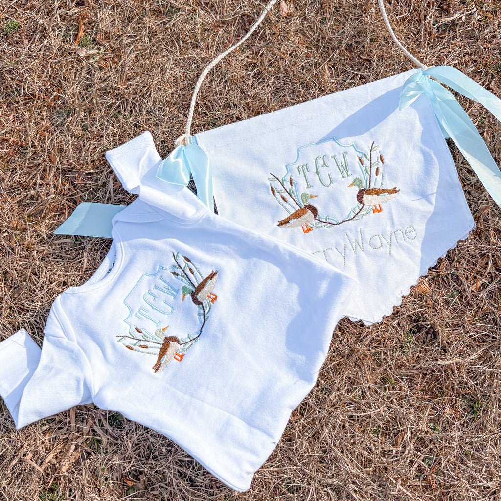 Canvas Banner + Baby Gown Bundle